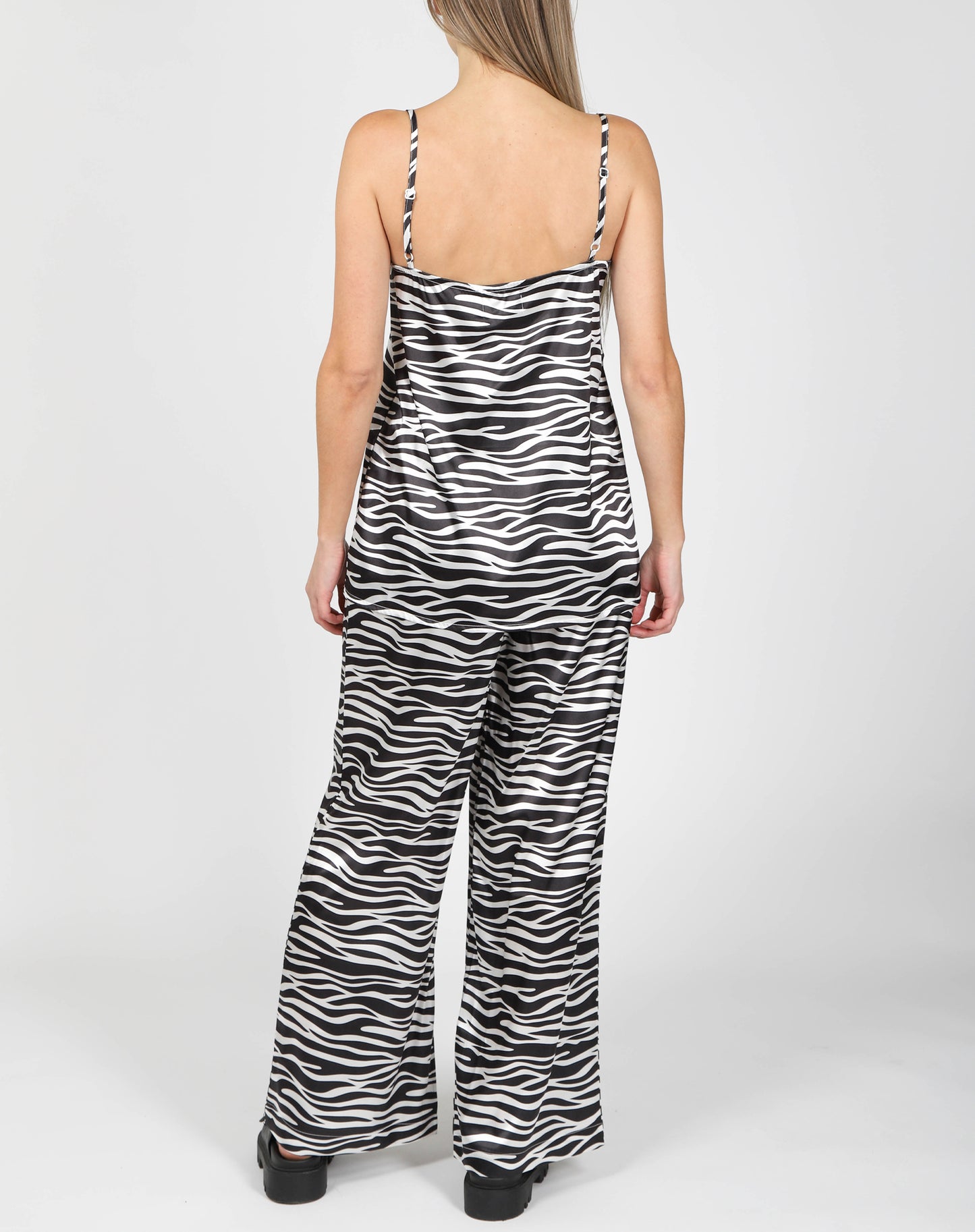 Brunette the Label The "DIANA" Silk Camisole | Zebra