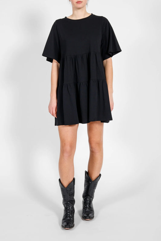 Brunette the Label Three Tiered T-Shirt Dress