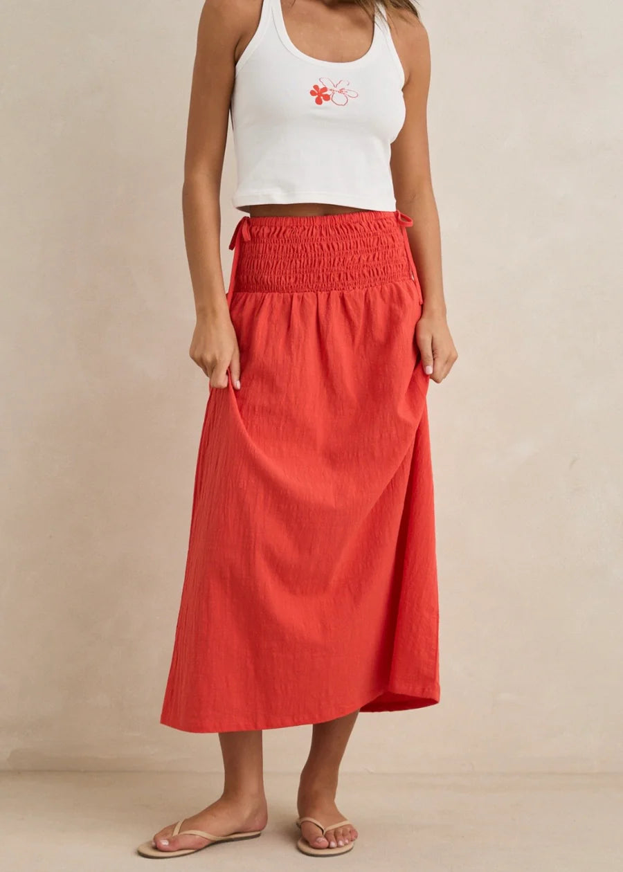 Rhythm Alana Tie Side Maxi Skirt
