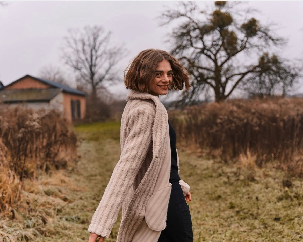 24COLOURS Beige Coat 90509