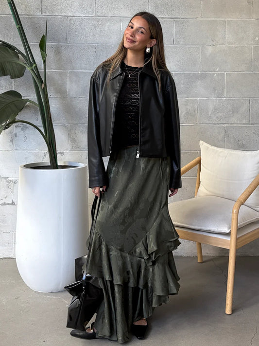 Dex Black Stretch Lace Top