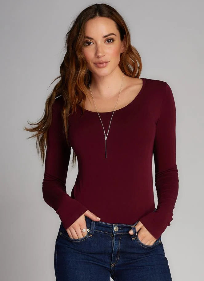 C'est Moi Bamboo Scoop Neck Long Sleeve- 10 Colors