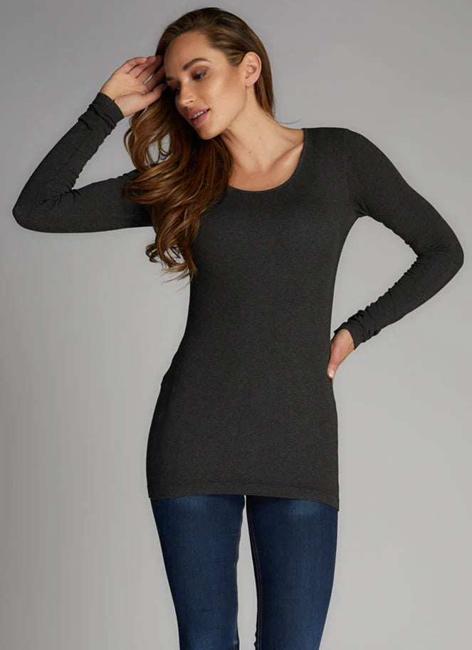 C'est Moi Bamboo Scoop Neck Long Sleeve- 10 Colors