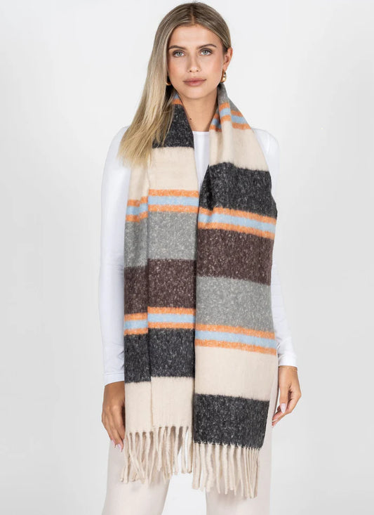 C'est Moi Stripe Pattern Blanket Scarf 2329