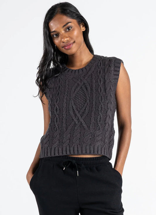 C'est Moi Charcoal Cable Vest