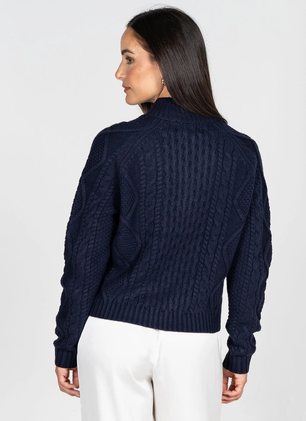 C'est Moi Deep Navy Cable Knit Sweater