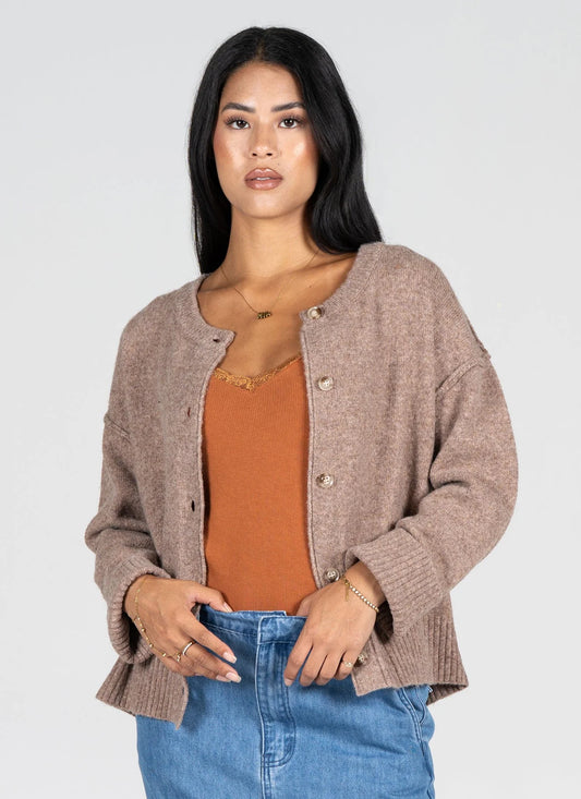 C'est Moi Heather Brown Cardigan