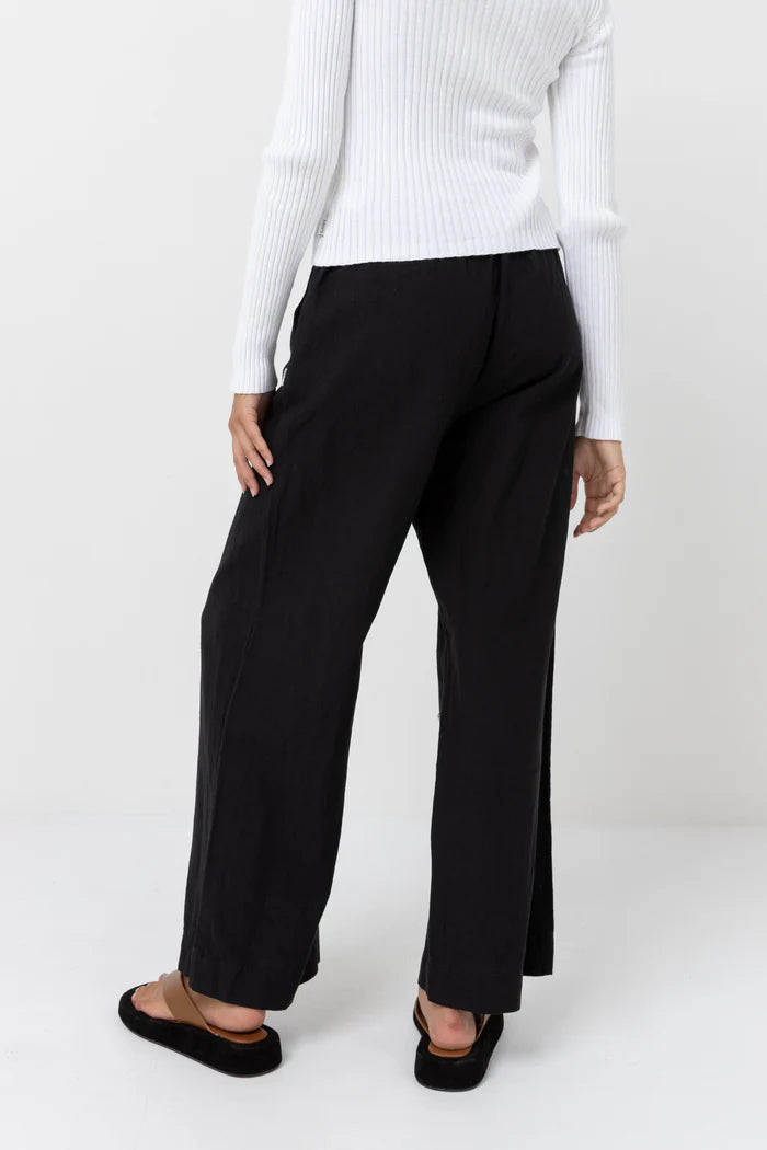 Rhythm Black Classic Drawstring Pant