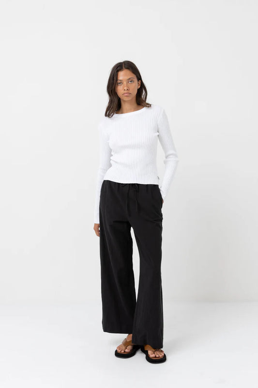 Rhythm Black Classic Drawstring Pant