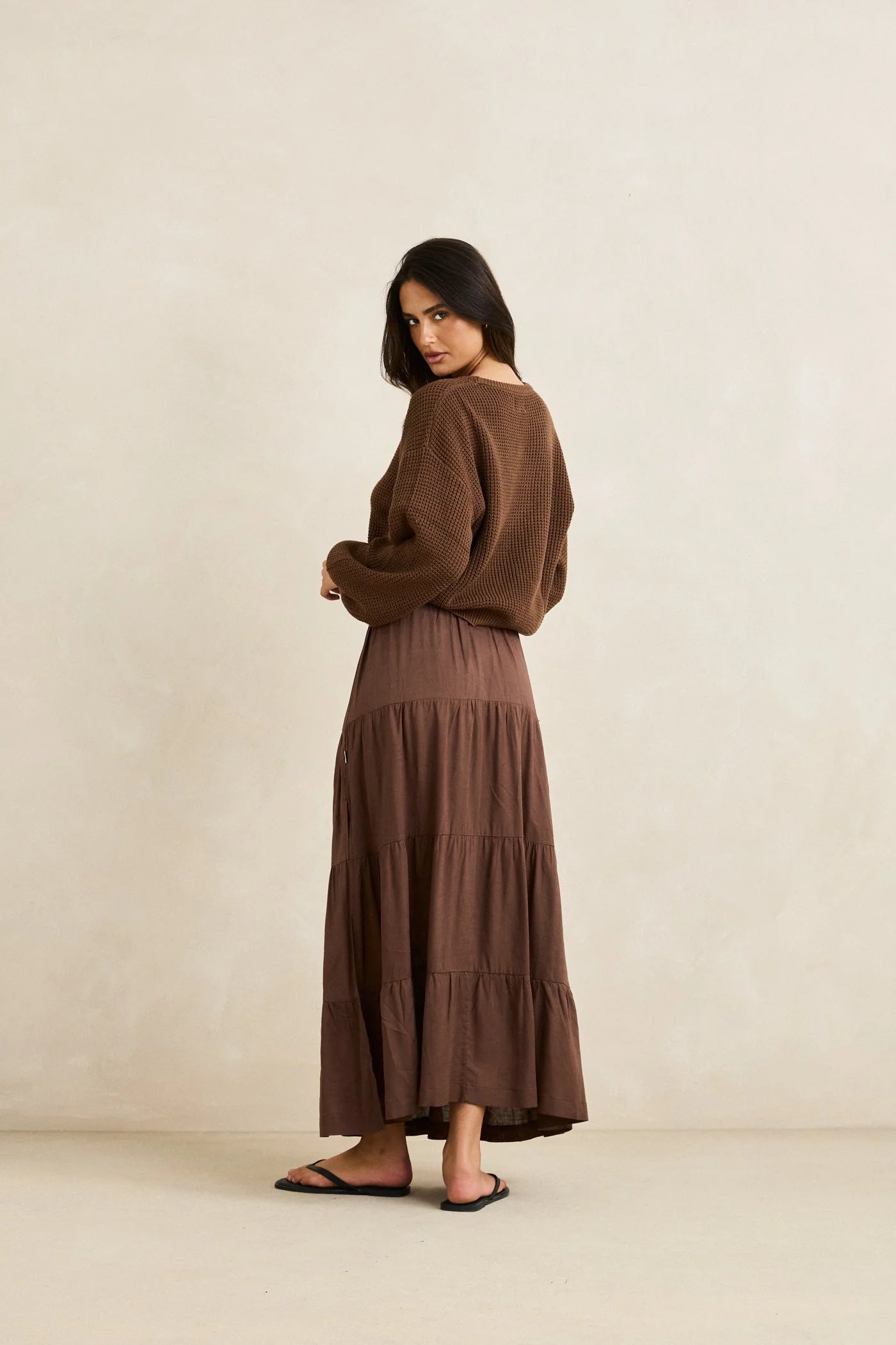Rhythm Chocolate Classic Knit Sweater