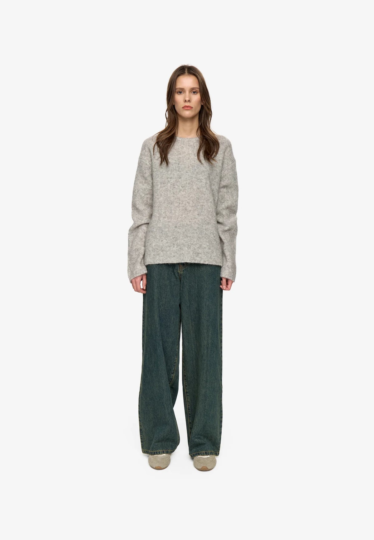 Minimum Light Grey Melange Calaha Sweater