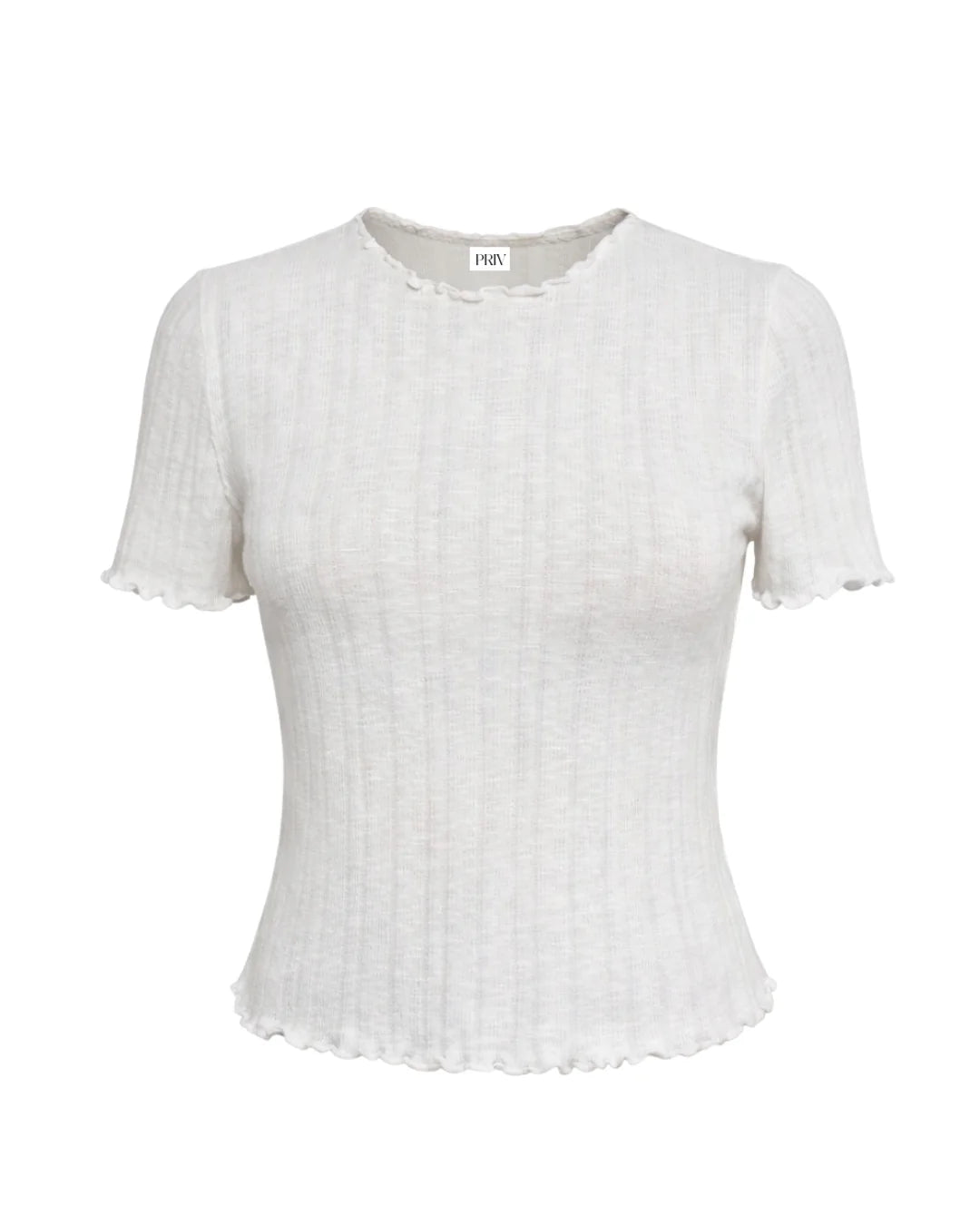 PRIV Chrissy Ruffle Hem Tee