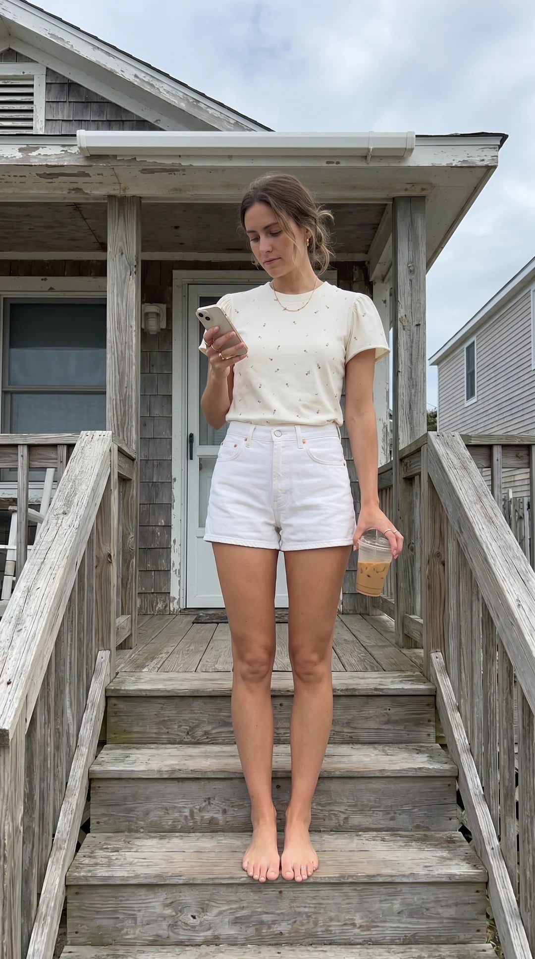 PRIV Colette Puff Sleeve Tulips Tee