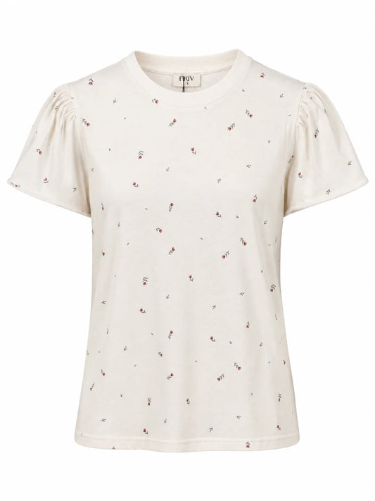 PRIV Colette Puff Sleeve Tulips Tee