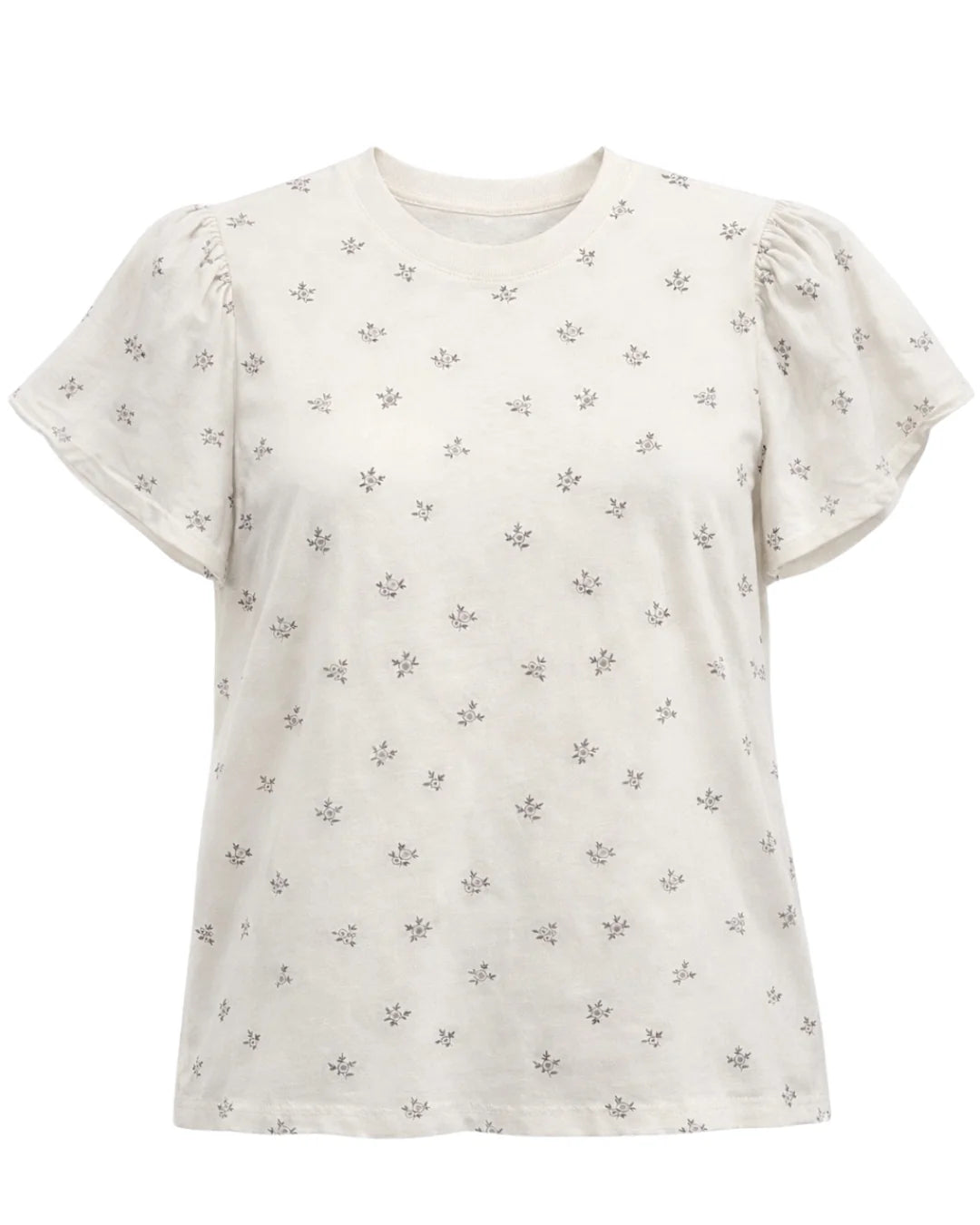 PRIV Colette Puff Sleeve Dainty Floral Tee