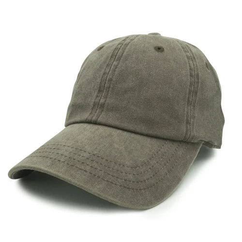 Cotton Pigment Dye Ball Cap- 5 Colors
