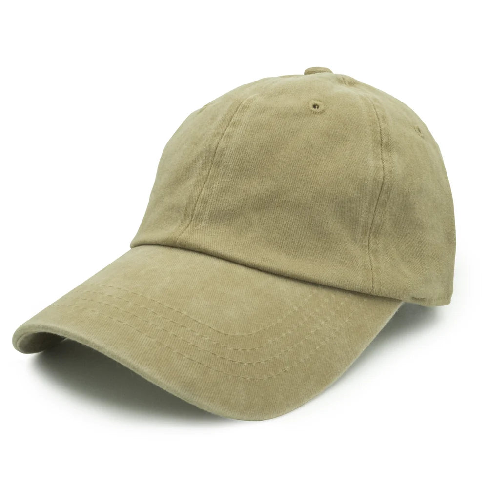 Cotton Pigment Dye Ball Cap- 5 Colors