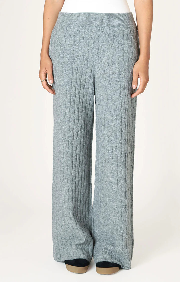 Dex Grey Pull On Cable Knit Sweater Pant