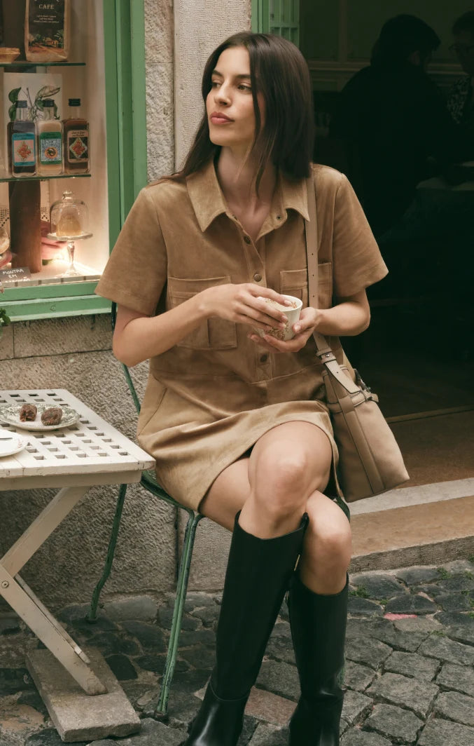 Z Supply Leone Suede Mini Dress