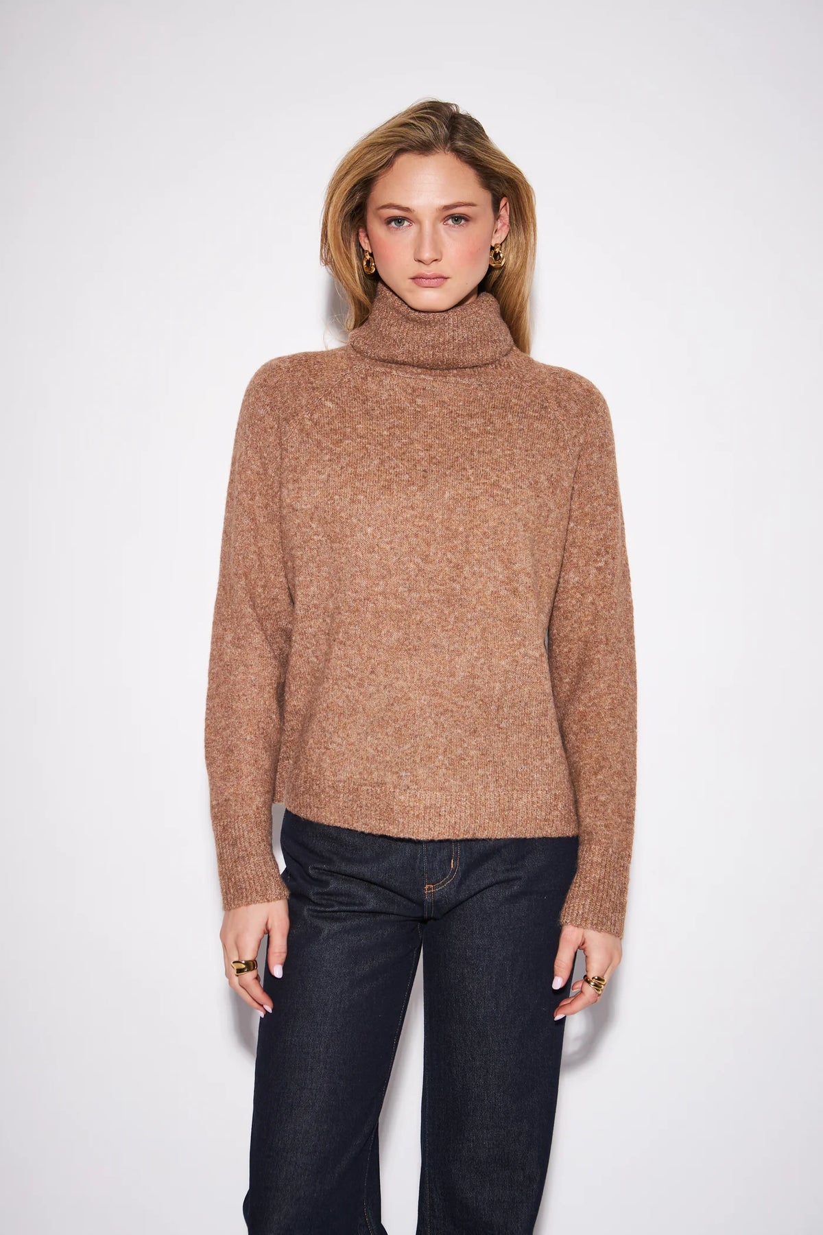 John+ Jenn Camel Emmett Sweater