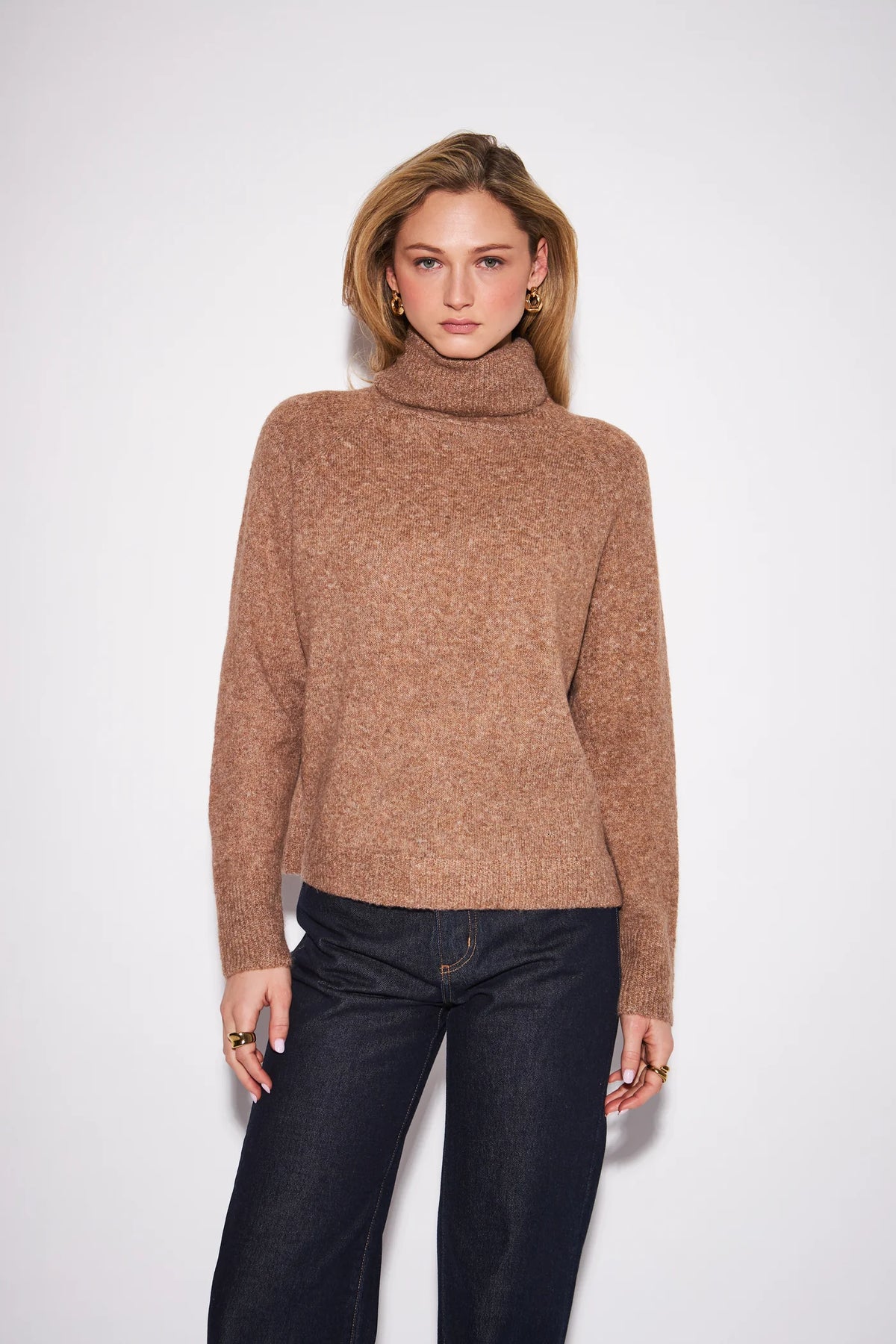 John+ Jenn Camel Emmett Sweater