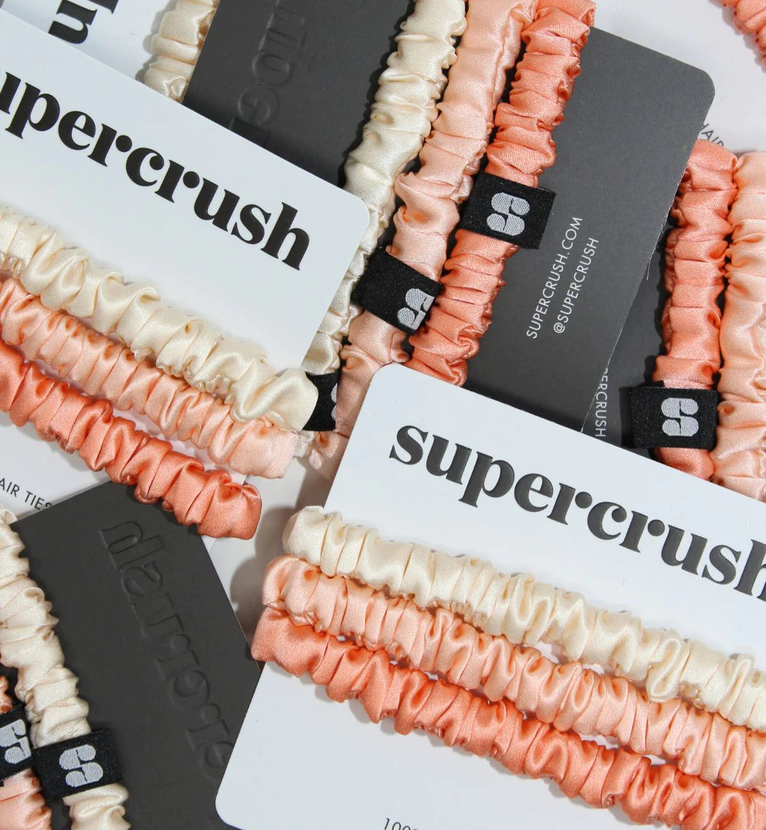 Supercrush Silk Hair Ties | Fuzzy Peach