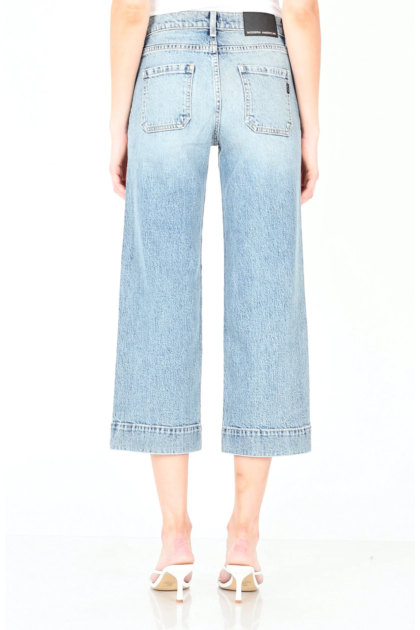 Modern American Farrah Crop High-Rise Wide-Leg Jeans | Alabama