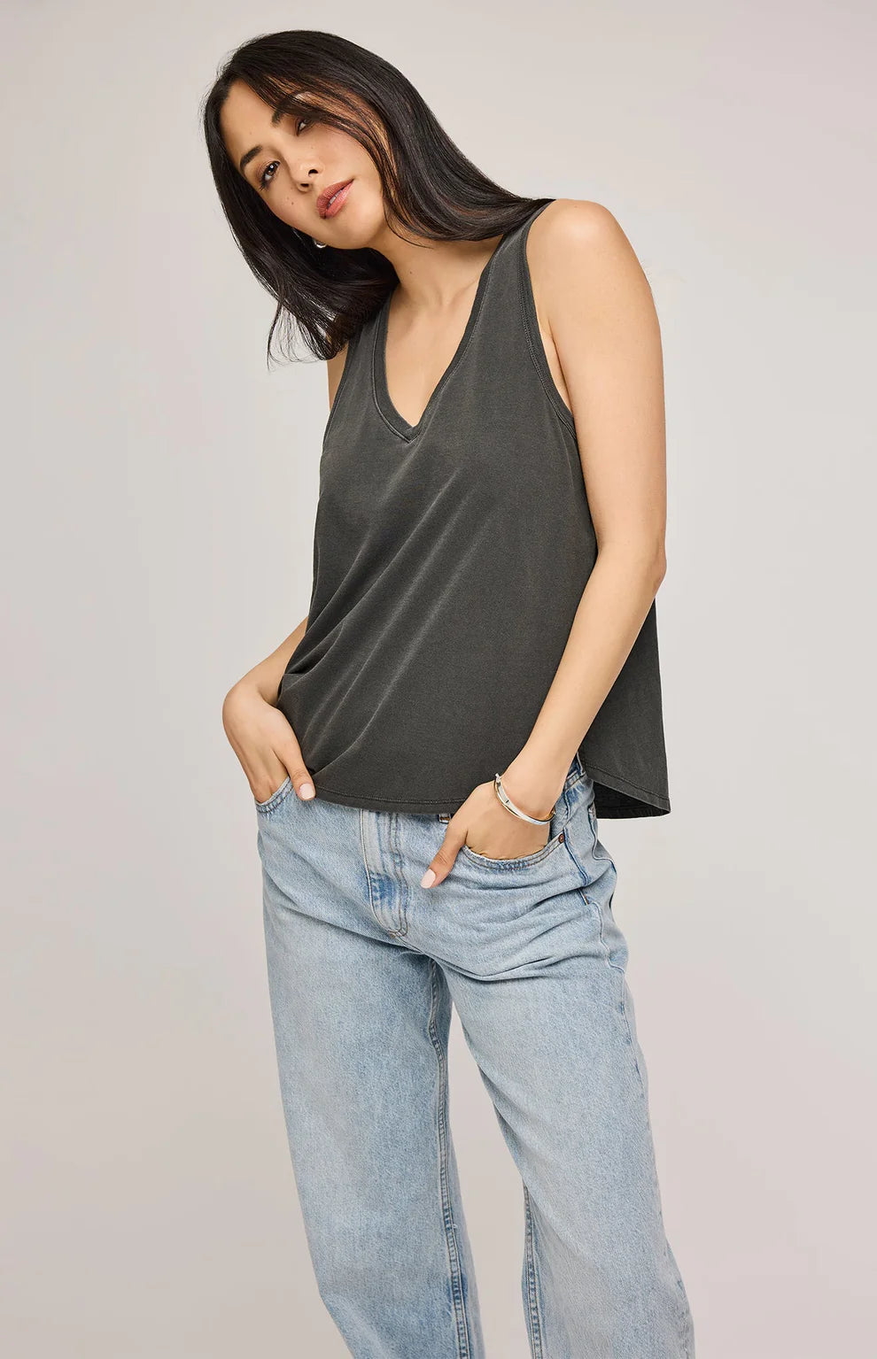 Gentle Fawn Washed Black Gisele Tank