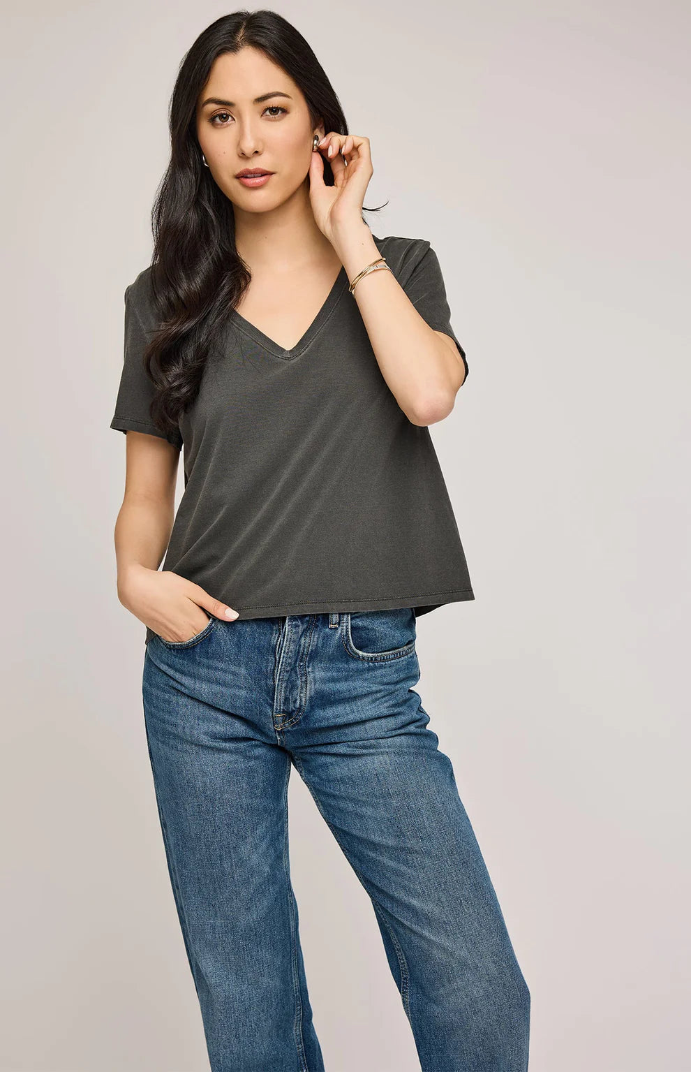 Gentle Fawn Washed Black Lucy Tee