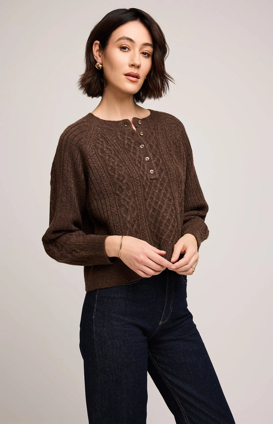 Gentle Fawn Heather Chocolate Aspen Pullover Sweater
