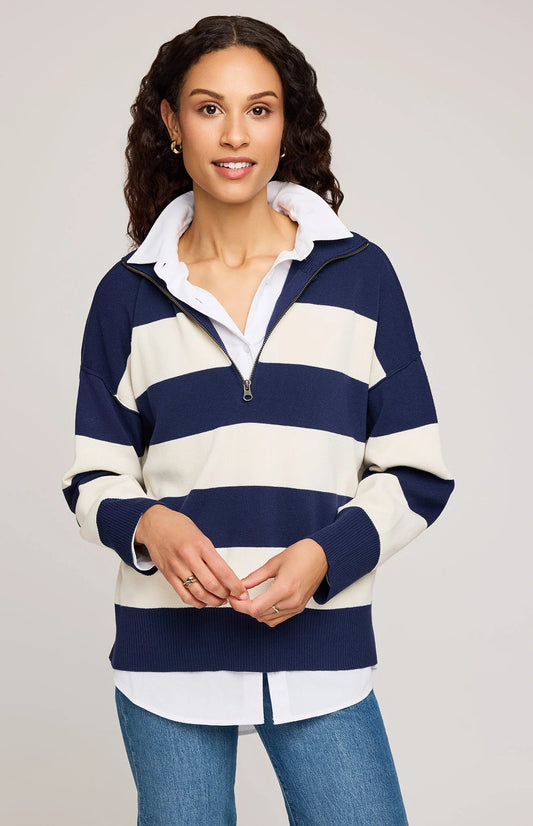 Gentle Fawn Navy Stripe Idris Sweater