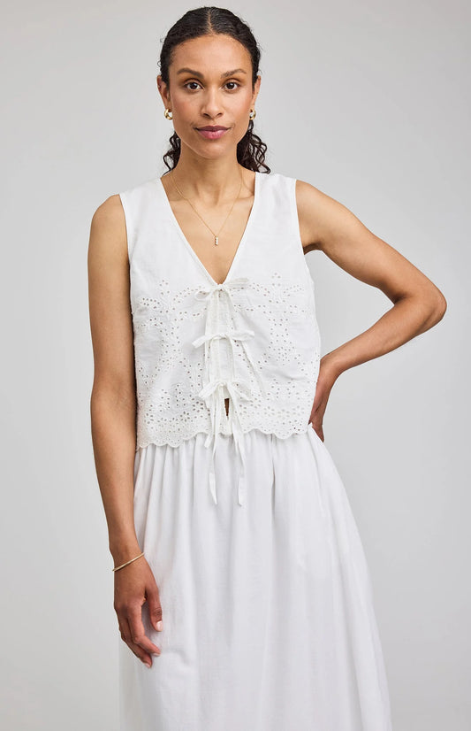 Gentle Fawn White Rhea Sleeveless Top