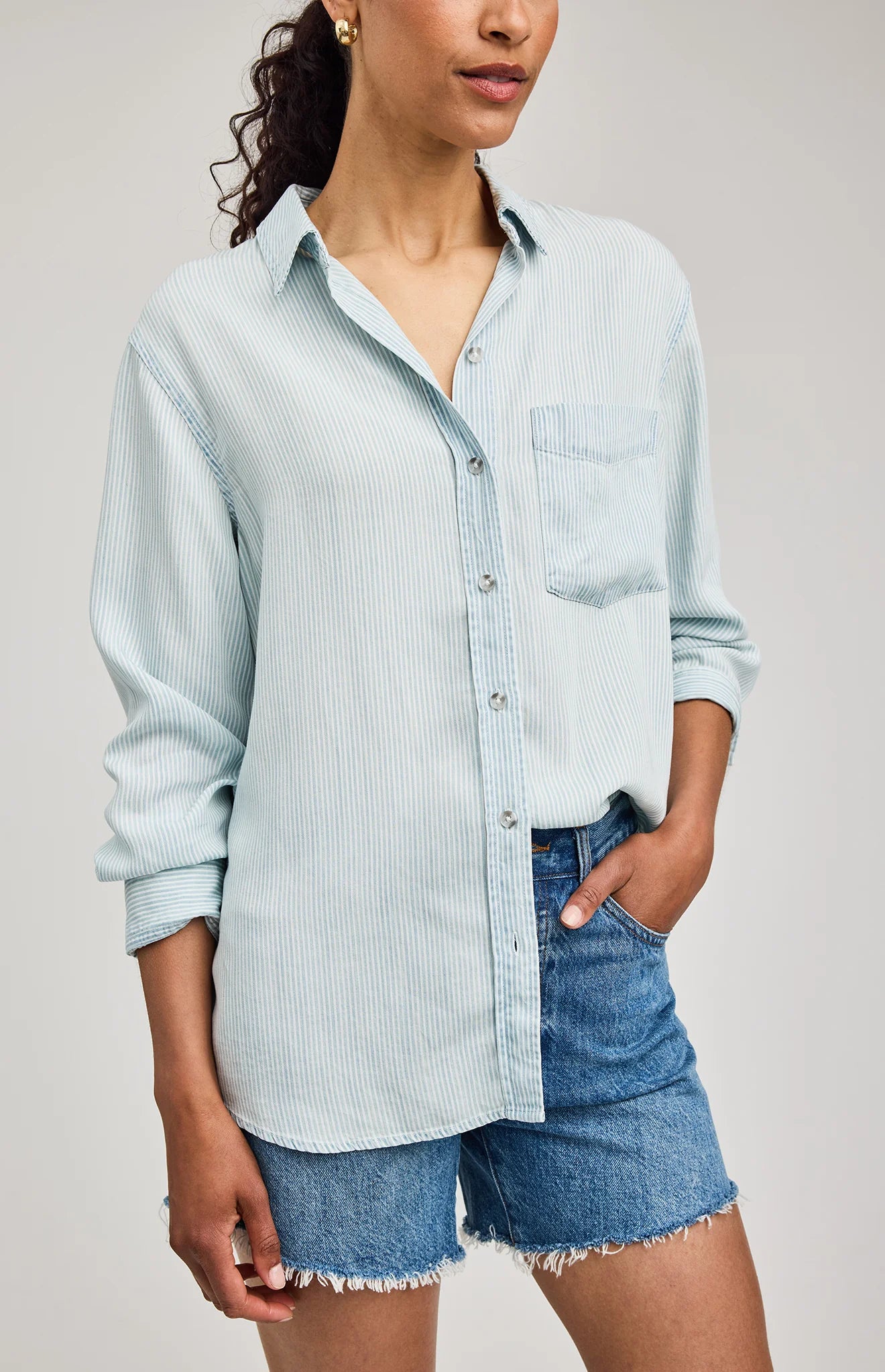Gentle Fawn Blue Stripe Ozzy Button Down Shirt