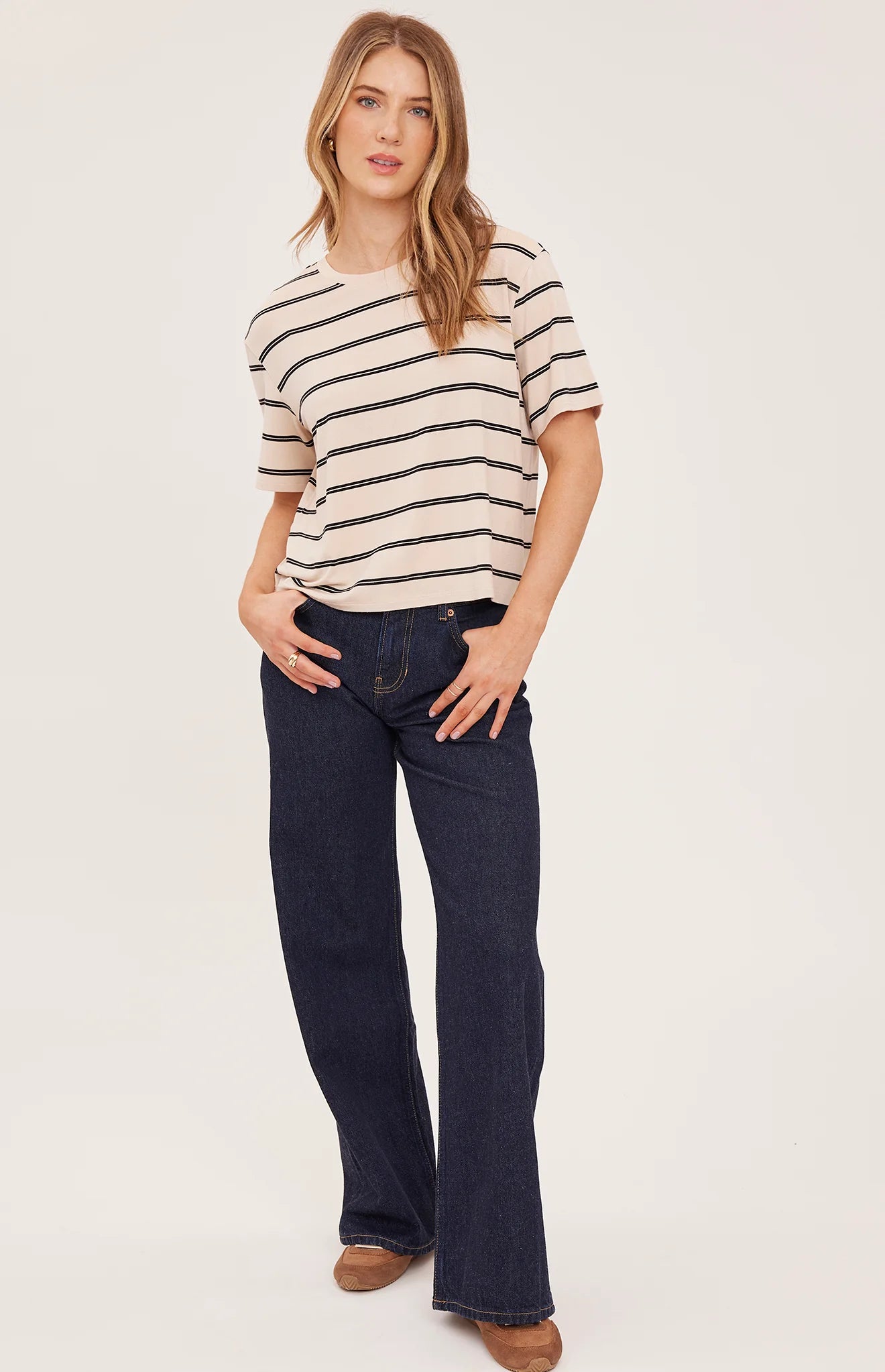 Gentle Fawn Cream Stripe Jaxon T-Shirt