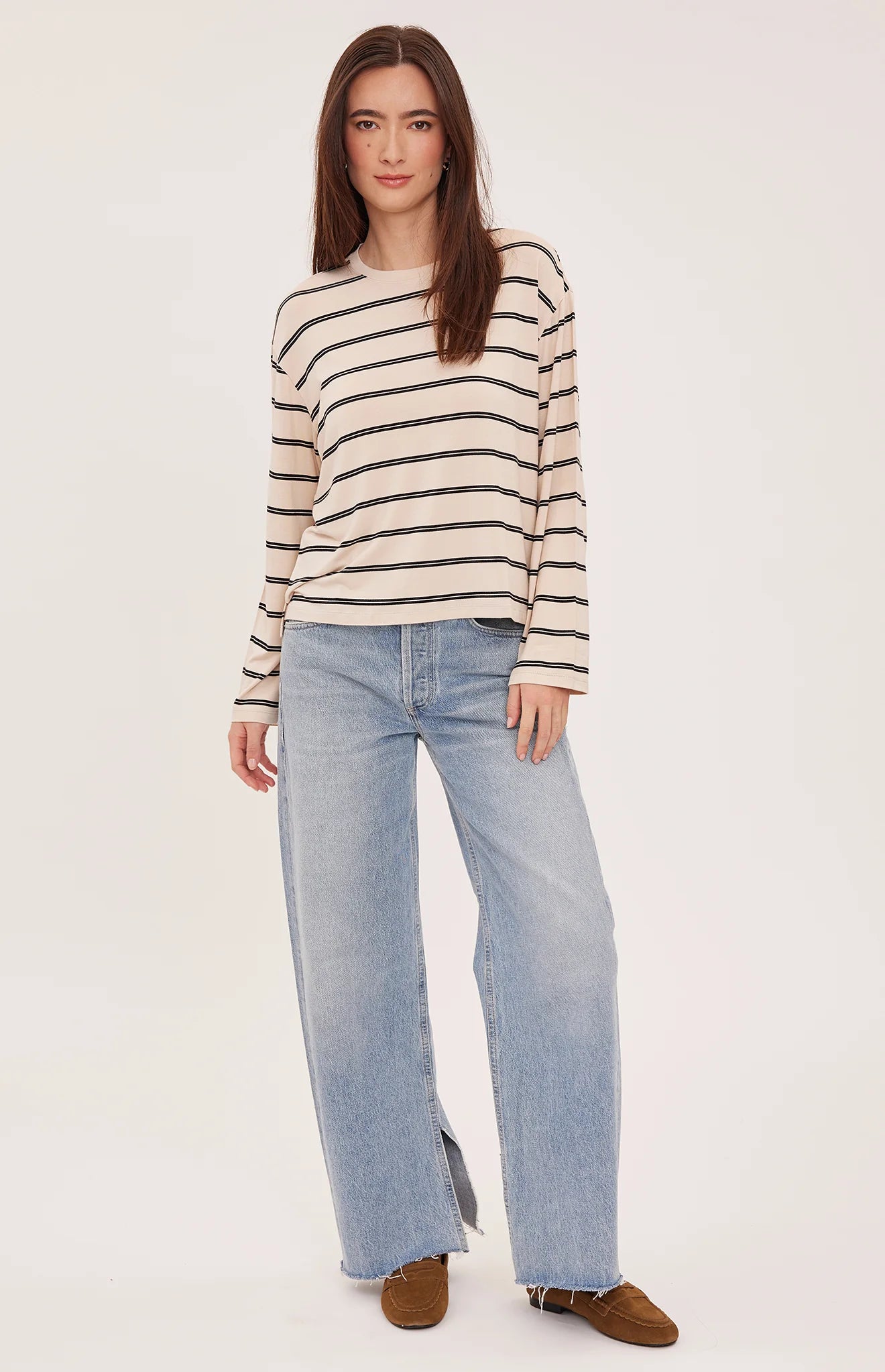 Gentle Fawn Cream Stripe Indy Long Sleeve Top