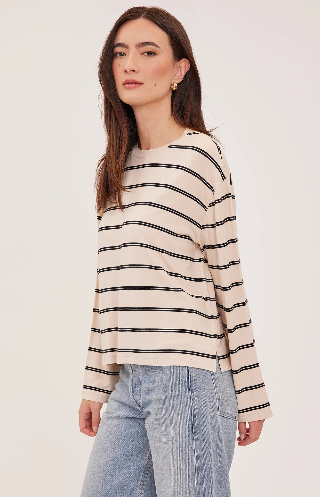 Gentle Fawn Cream Stripe Indy Long Sleeve Top