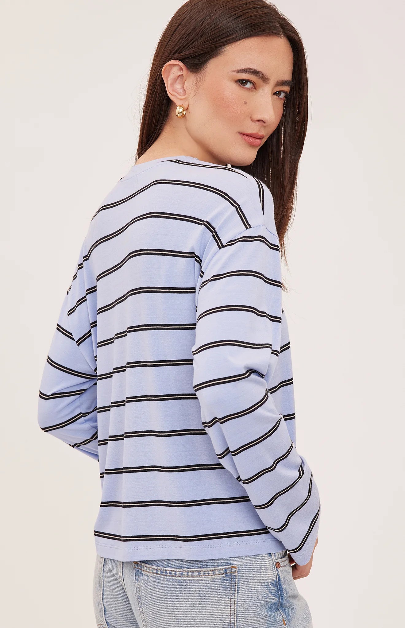 Gentle Fawn Sky Stripe Indy Long Sleeve Top