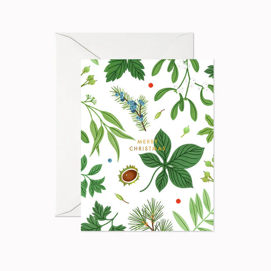 Linden Paper Co. Merry Christmas Greenery Card