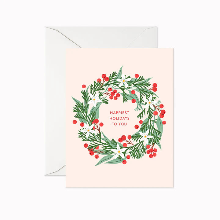 Linden Paper Co. Happiest Holidays To You Card
