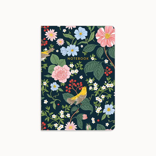 Linden Paper Co. Warbler Floral | Sewn Notebook