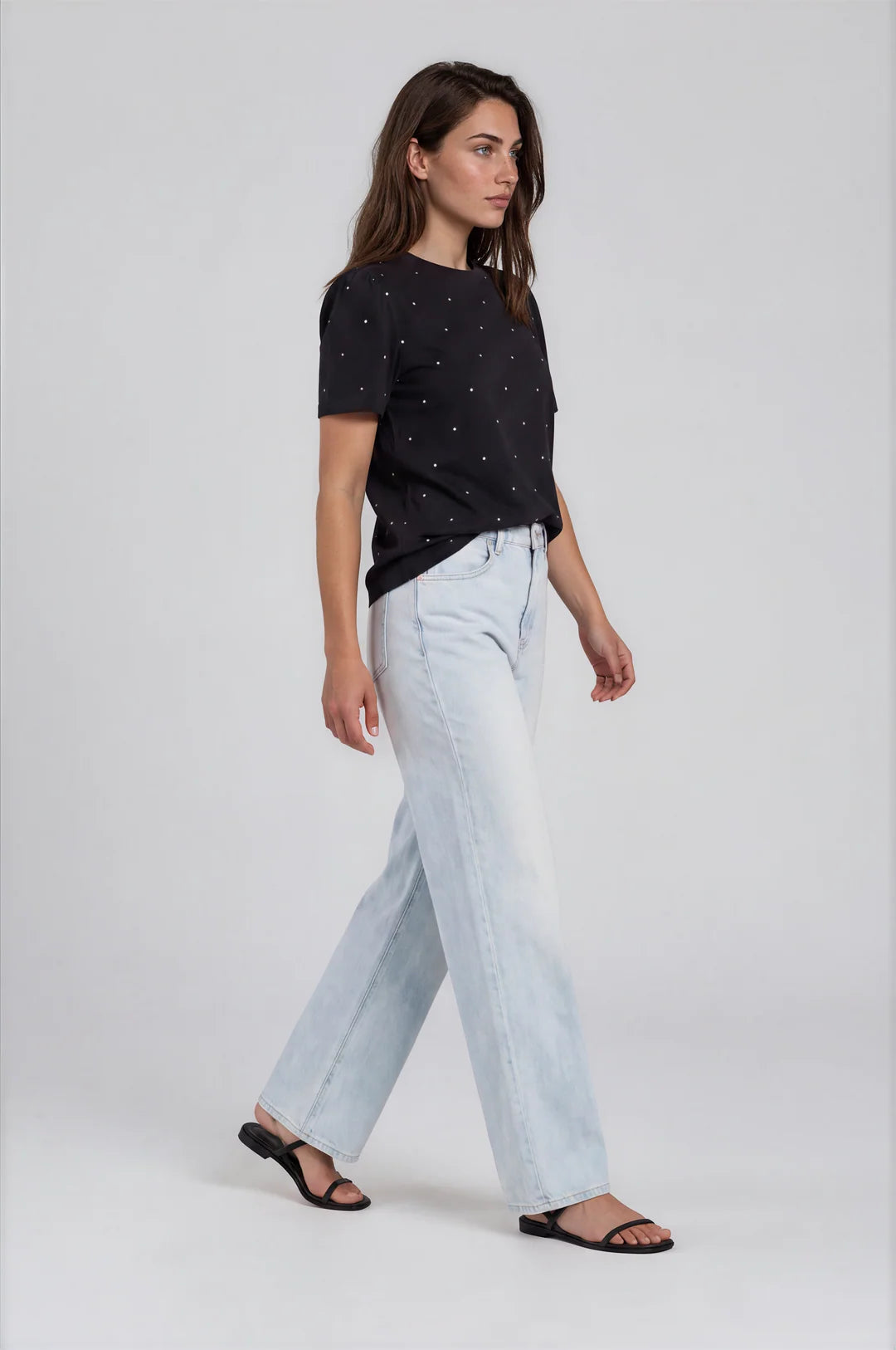 PRIV Harper Black Polka Dot Tee