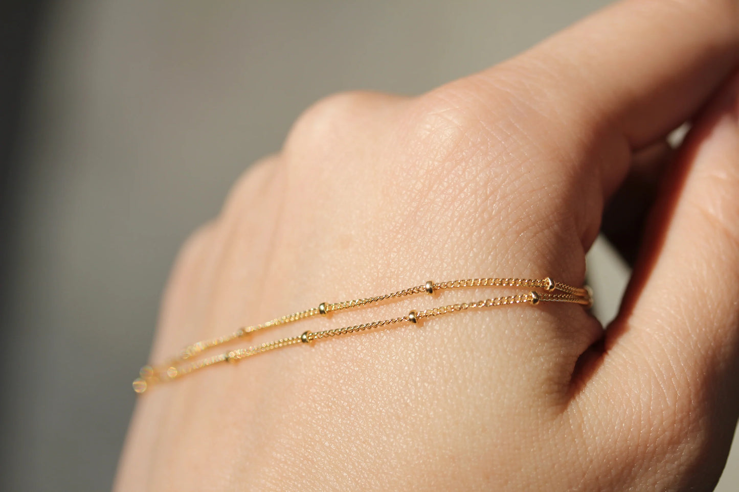 Little Gold Satellite Chain Necklace