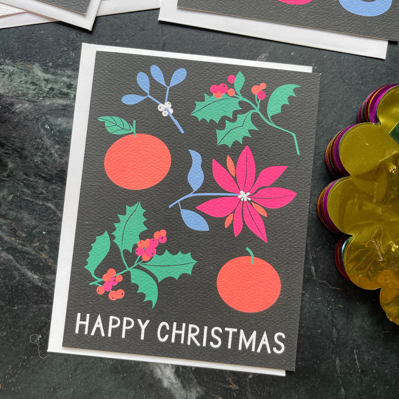 Banquet Clementine Floral Christmas Card