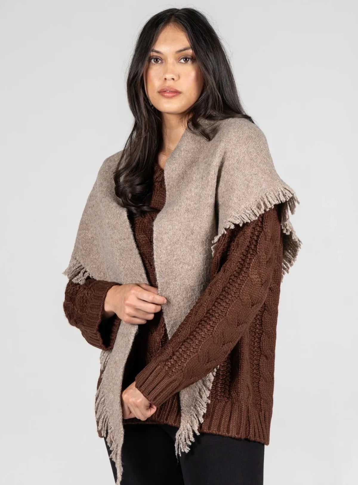 C'est Moi Triangle Wool Blend Scarf