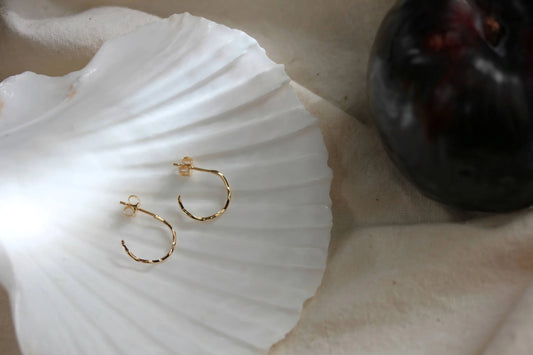 Little Gold Wave Hoops