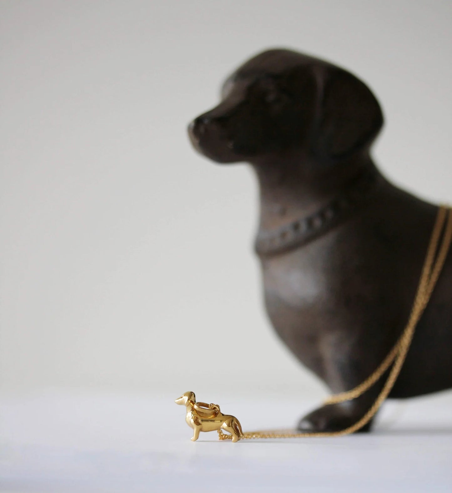Little Gold Dachshund Necklace