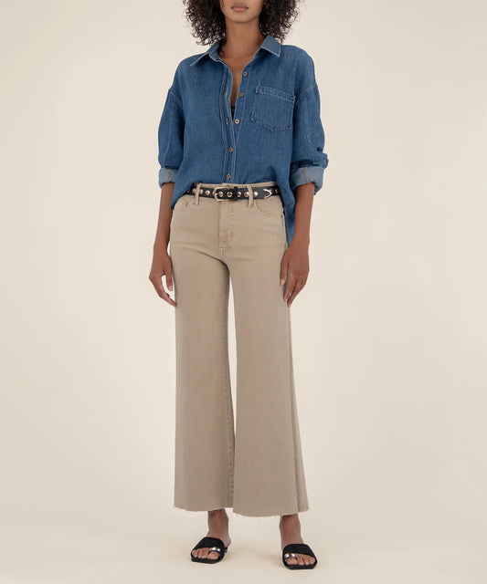 Kut from the Kloth Meg High Rise Wide Leg Biscuit Jean