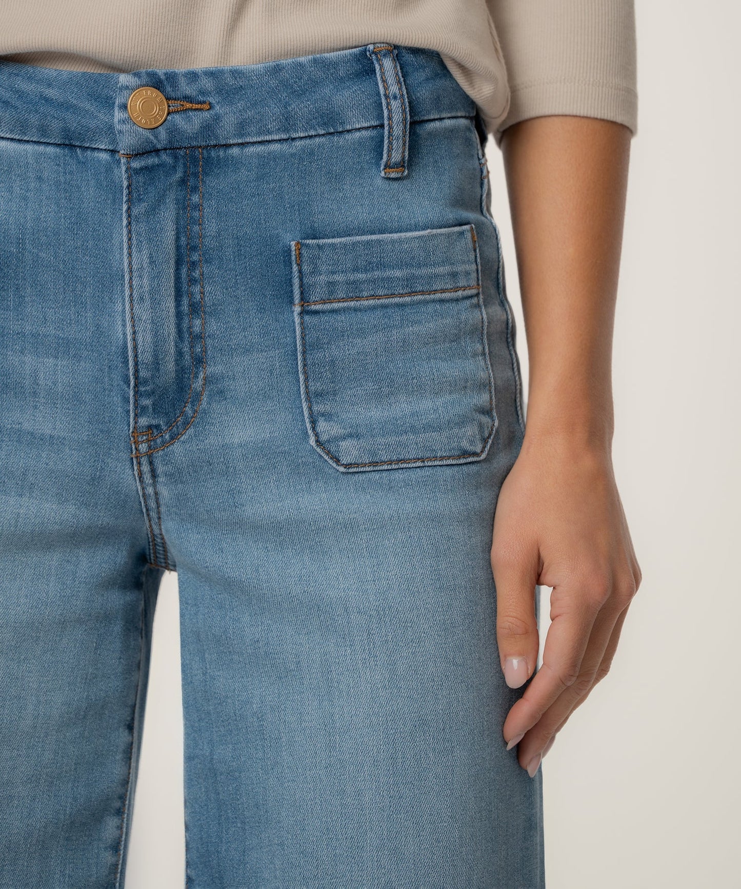 Kut from the Kloth Meg High Rise Wide Leg Totally Wash Jean