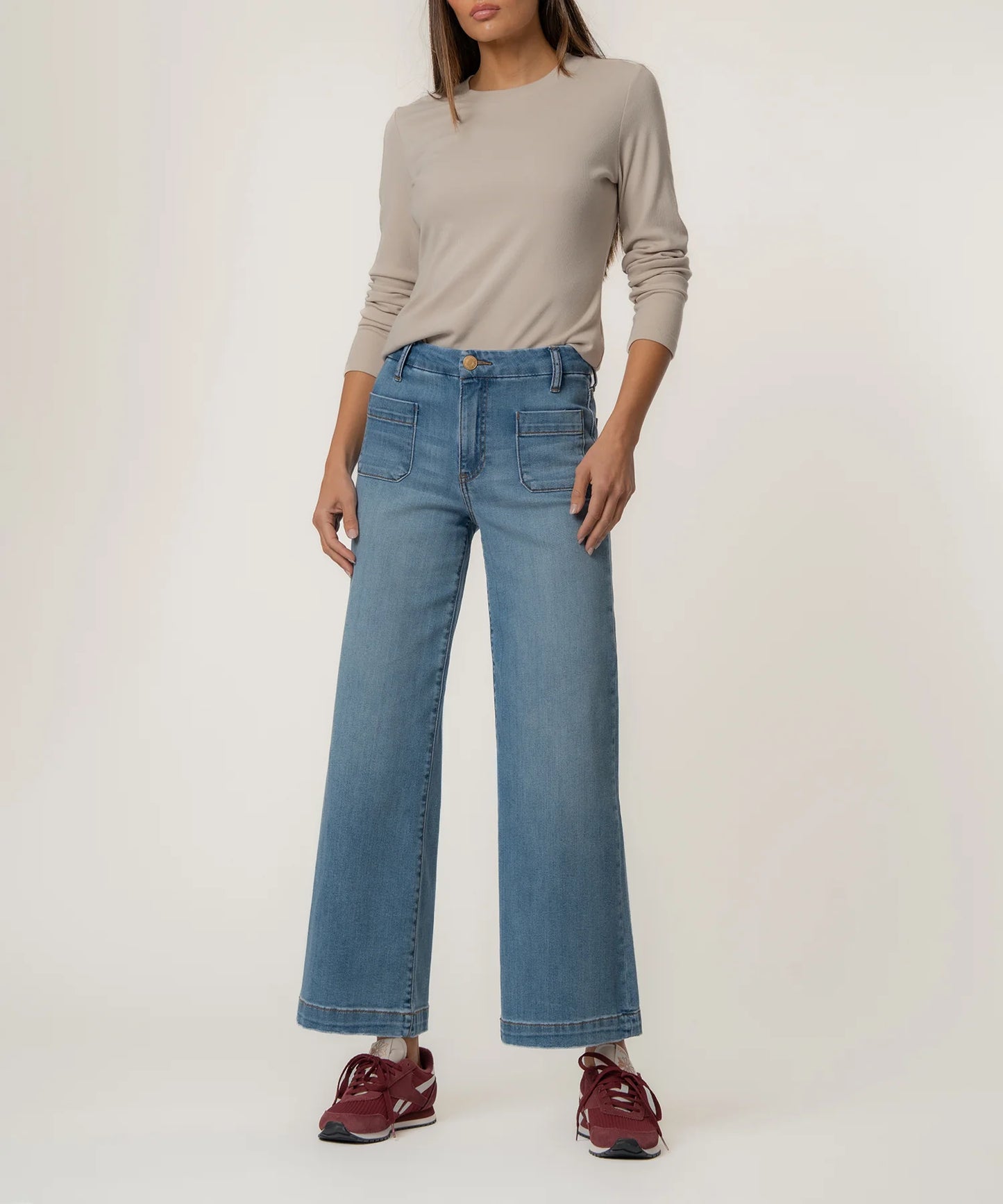 Kut from the Kloth Meg High Rise Wide Leg Totally Wash Jean