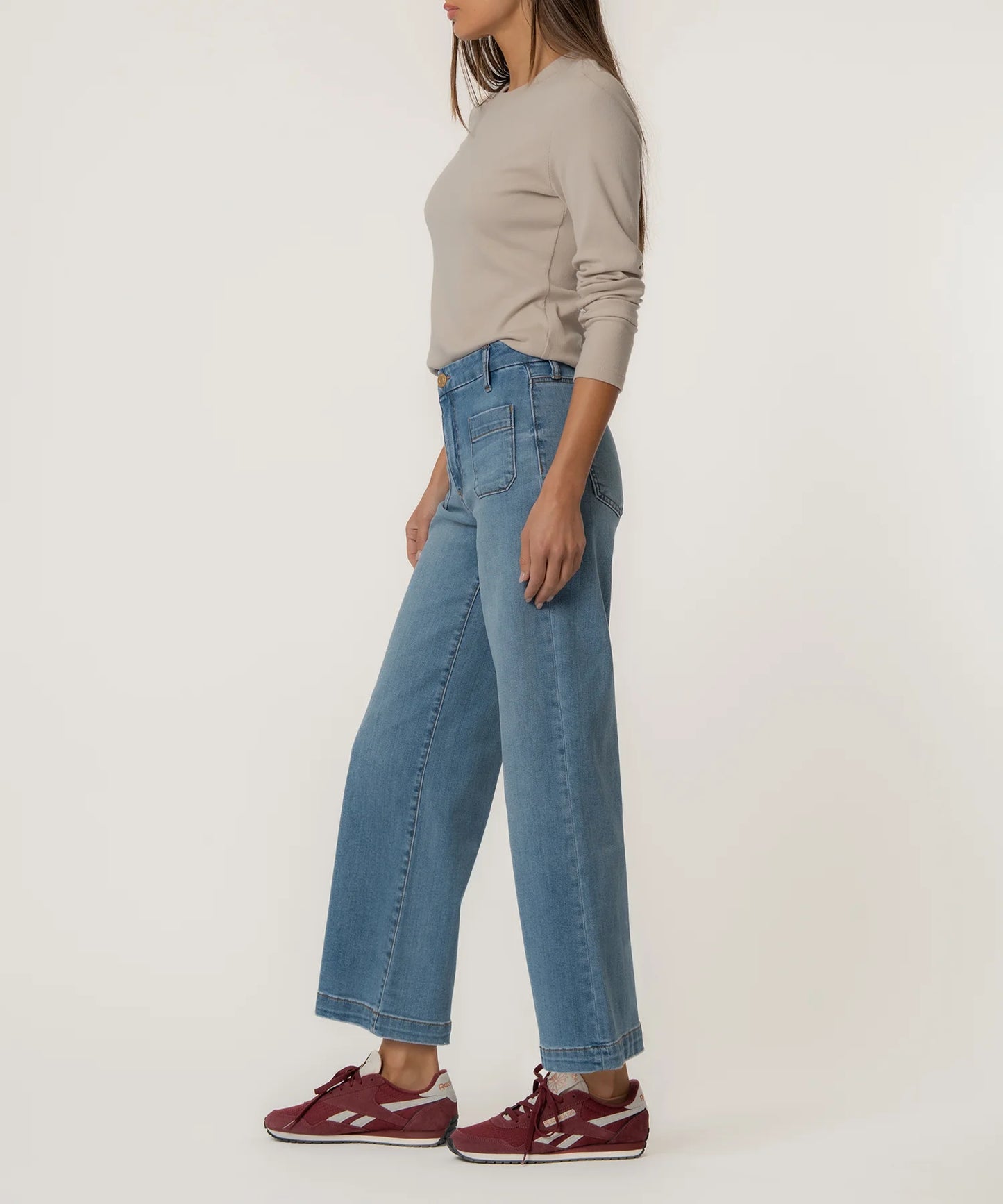 Kut from the Kloth Meg High Rise Wide Leg Totally Wash Jean